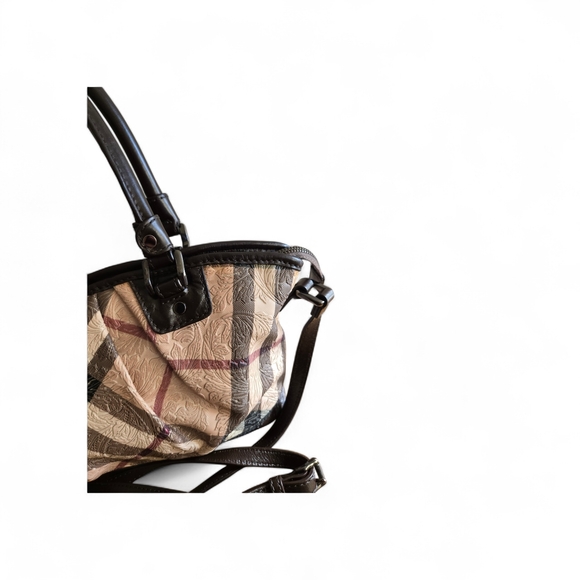 Burberry Tan and Black Plaid Shoulder Bag - Picture 7 of 9